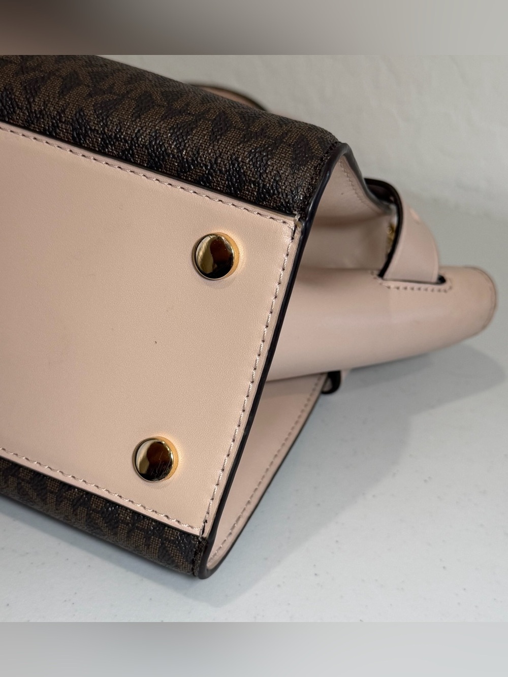 Michael Kors Carmen Medium Logo Belted Satchel - Picture 7 of 11